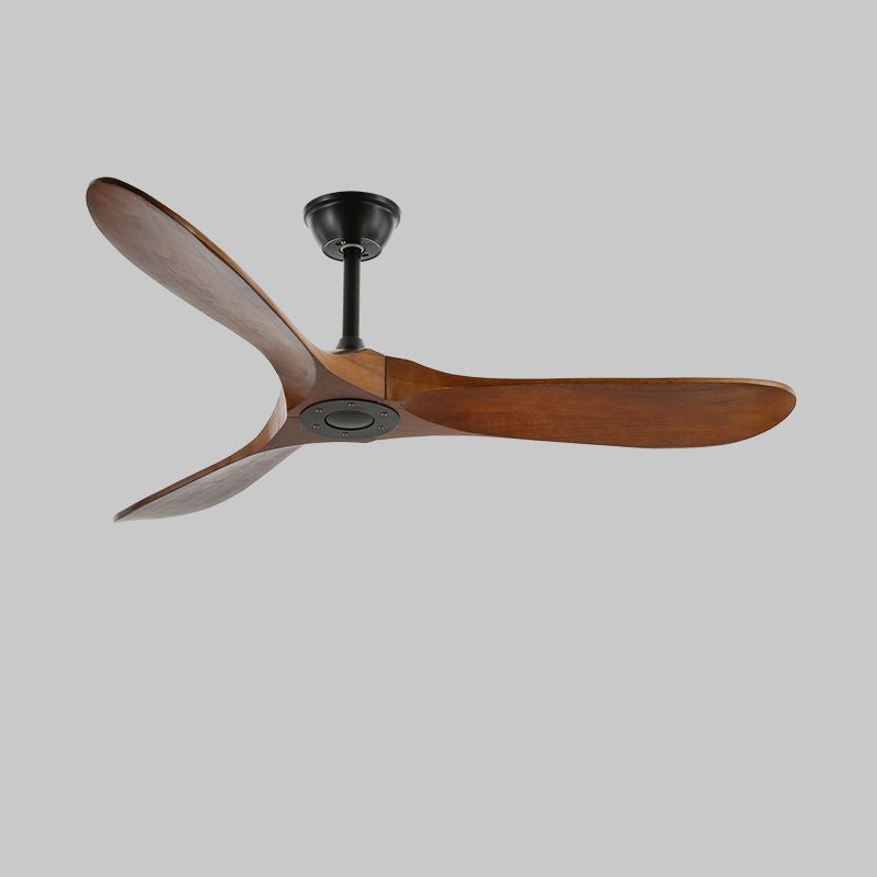 Ventilatore da Soffitto Leno Moderno in Legno di Noce con Telecomando