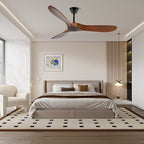 Ventilatore da Soffitto Leno Moderno in Legno di Noce con Telecomando