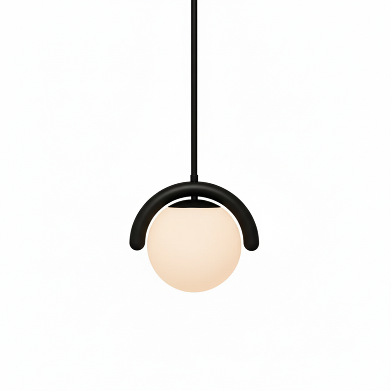 Lampadario Lineare Uveta Rosso&Argento