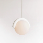Lampadario Lineare Uveta Rosso&Argento