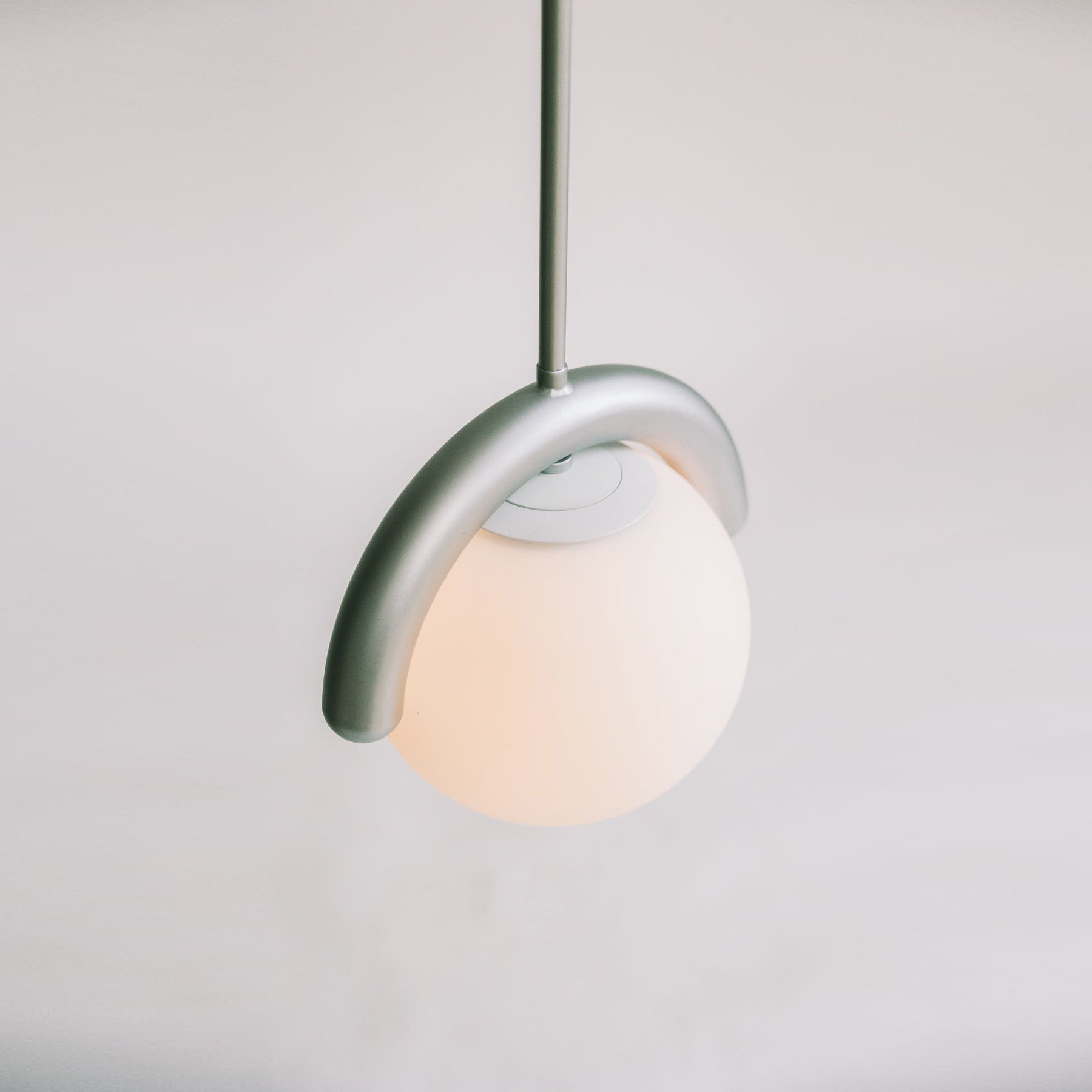 Lampadario Lineare Uveta Rosso&Argento
