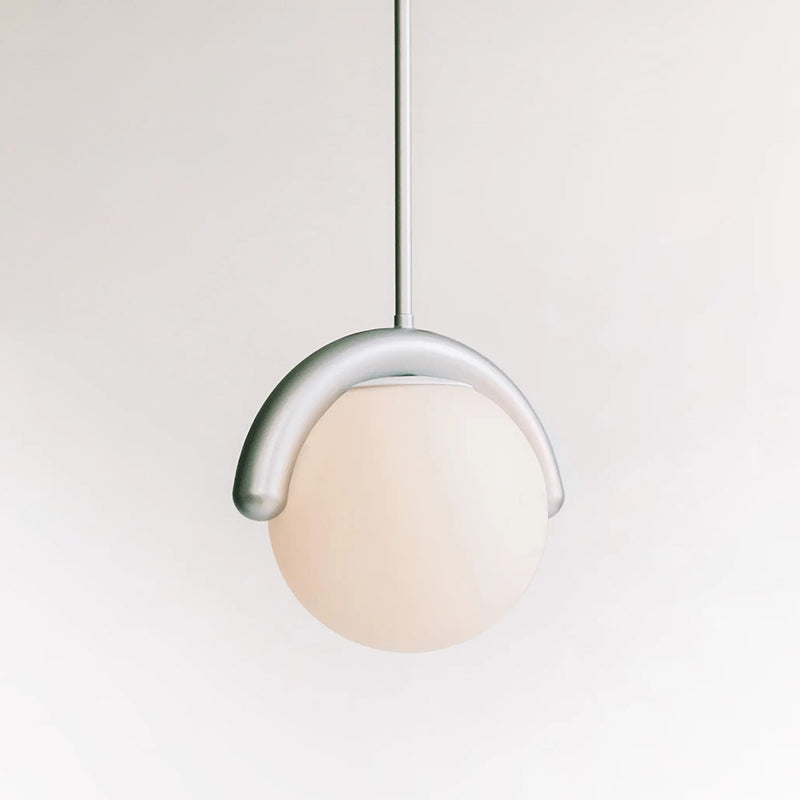 Lampadario Lineare Uveta Rosso&Argento