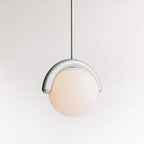 Lampadario Lineare Uveta Rosso&Argento