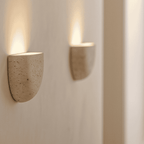 Applique in Pietra Wabi Sabi con Illuminazione Ambientale Soffusa