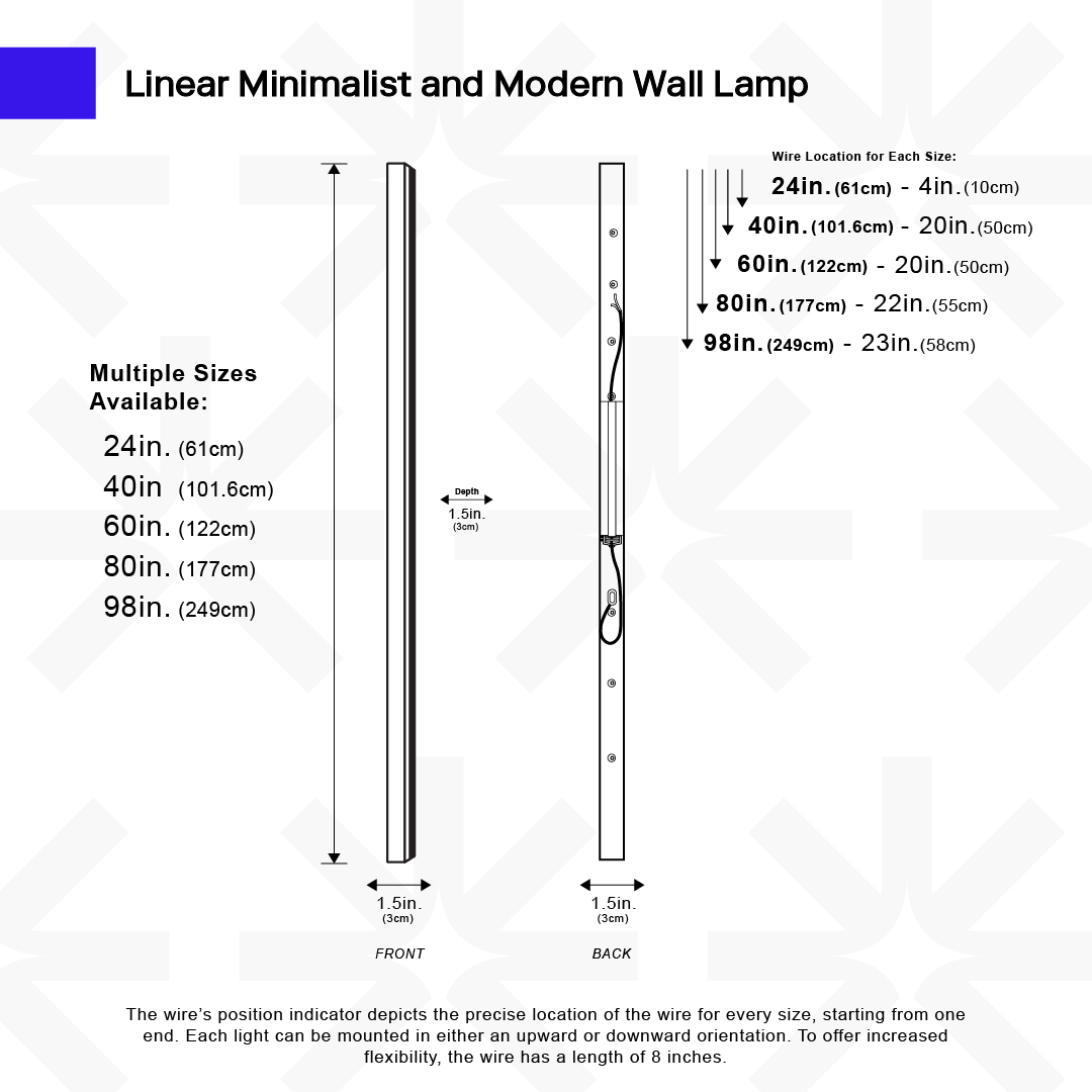Lampada da Parete Lineare Minimalista