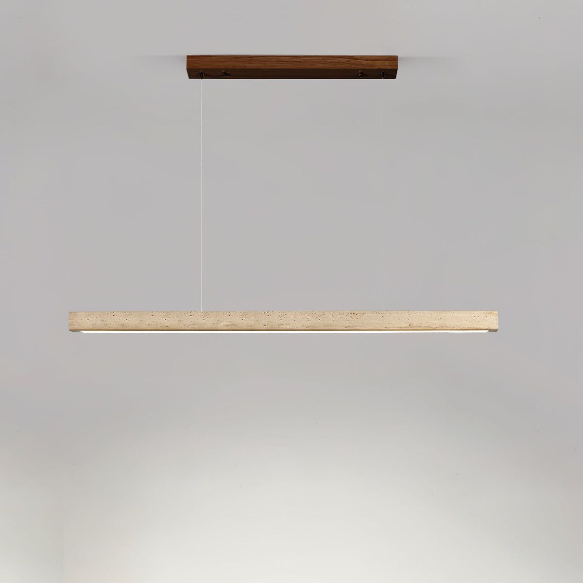 Lampada a Sospensione in Travertino Lineare