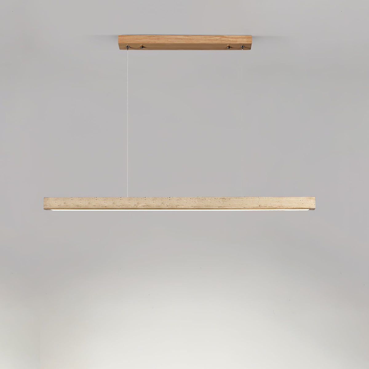 Lampada a Sospensione in Travertino Lineare