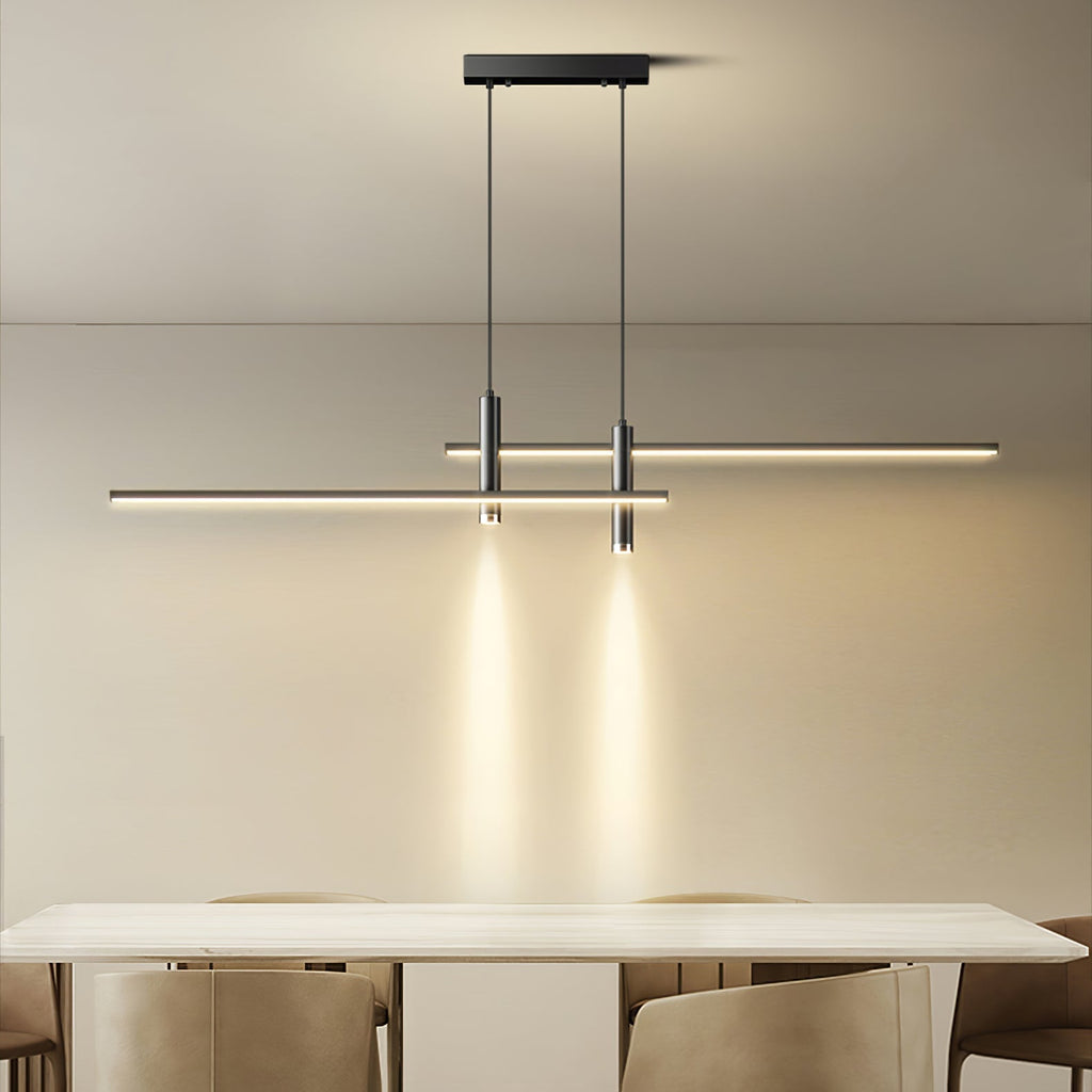 Lampada a Sospensione Lineare Moderna Arisha per Sala da Pranzo