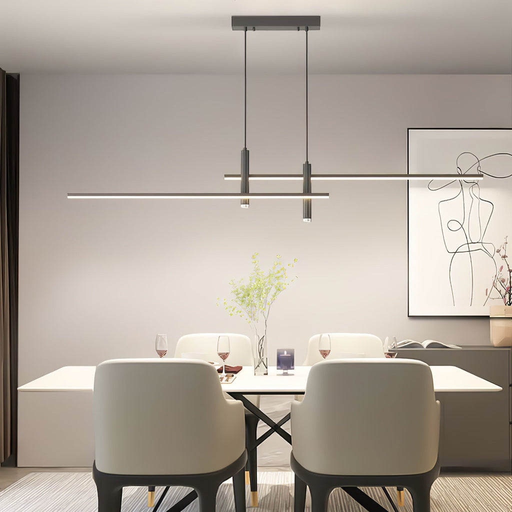 Lampada a Sospensione Lineare Moderna Arisha per Sala da Pranzo
