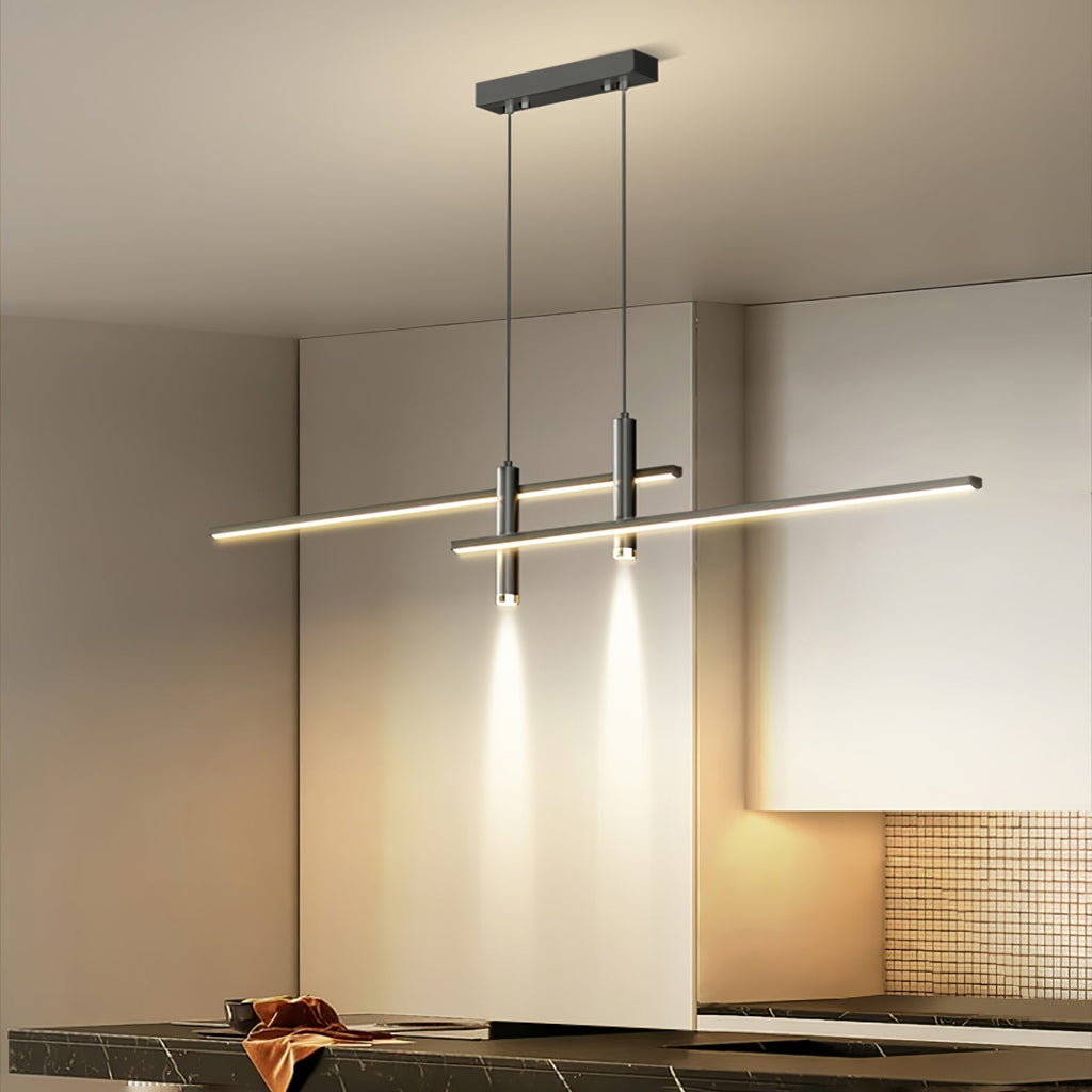 Lampada a Sospensione Lineare Moderna Arisha per Sala da Pranzo