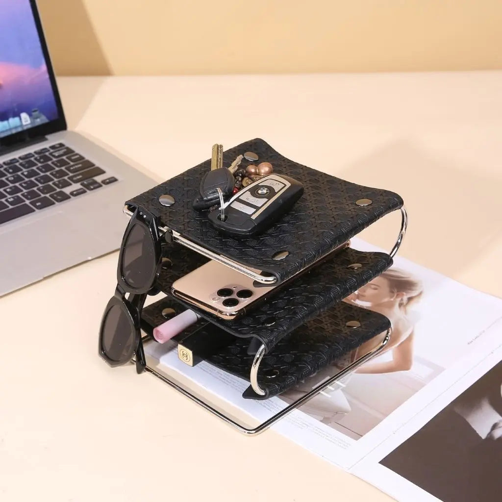 Organizzatore in Pelle Multi-Tier Liora