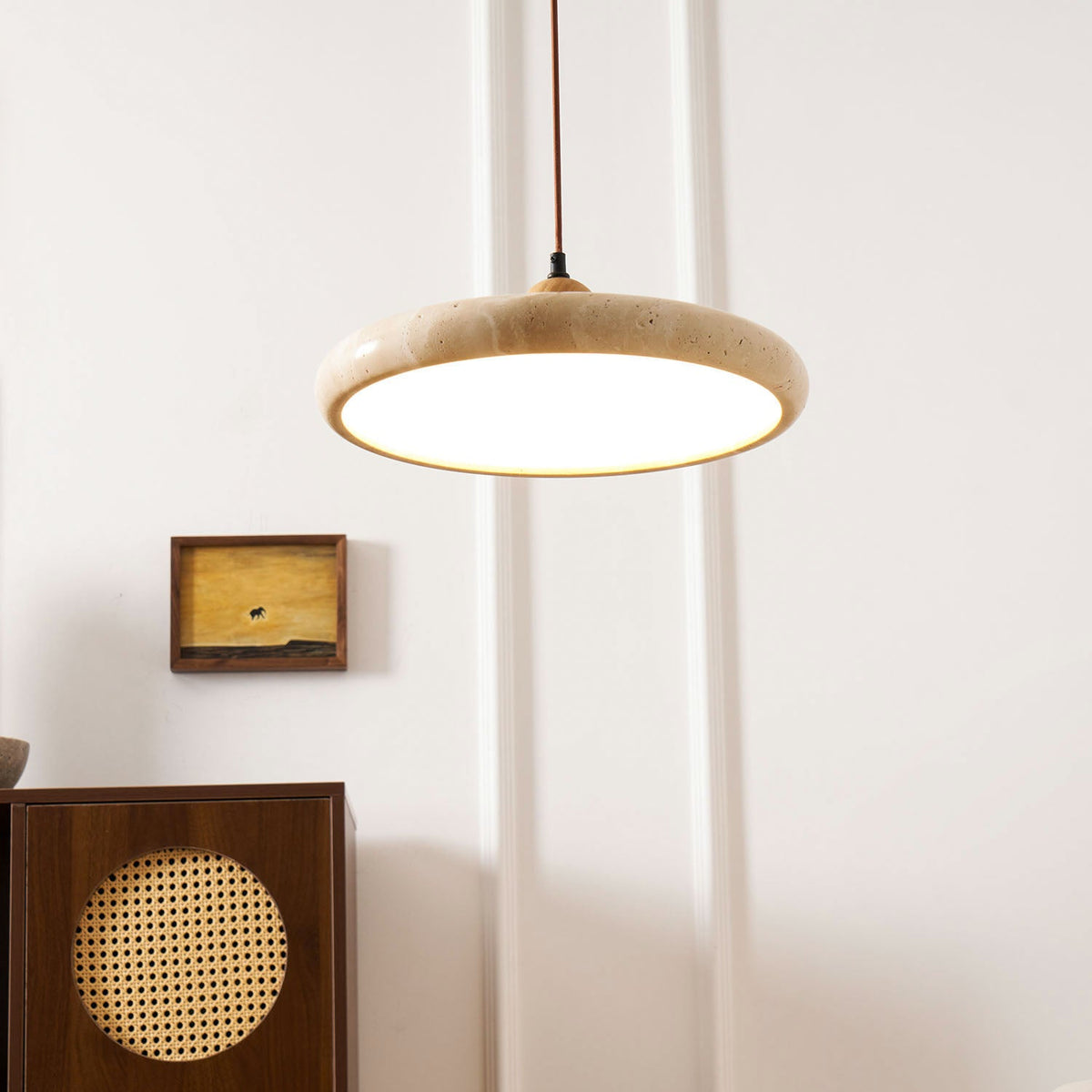 Lampada a sospensione in Travertino Lola
