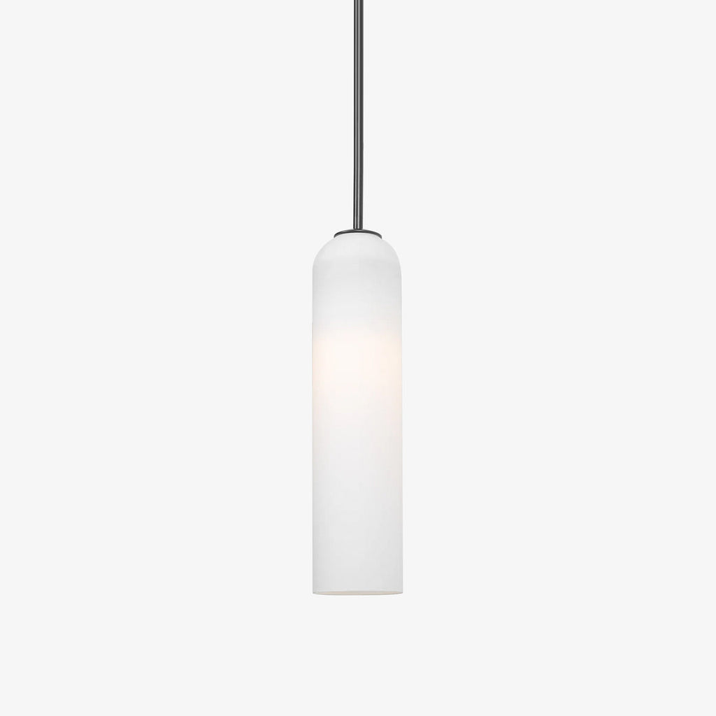 Lampada a sospensione in vetro a tubo lungo