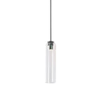 Lampada a sospensione in vetro a tubo lungo