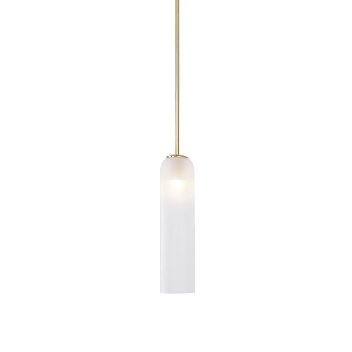 Lampada a sospensione in vetro a tubo lungo