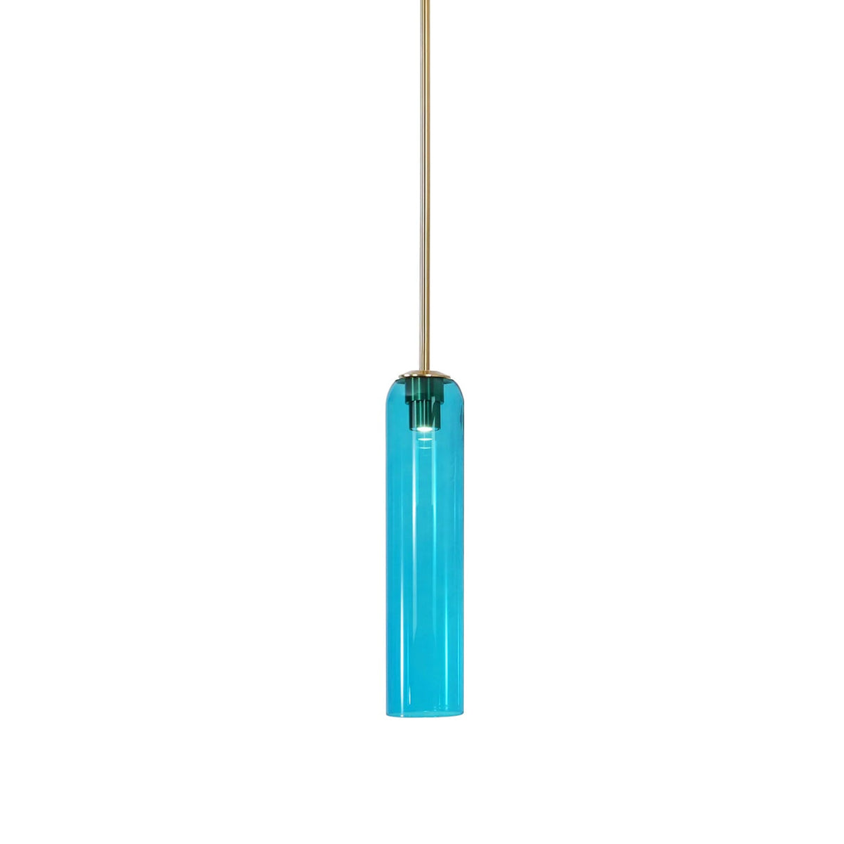 Lampada a sospensione in vetro a tubo lungo