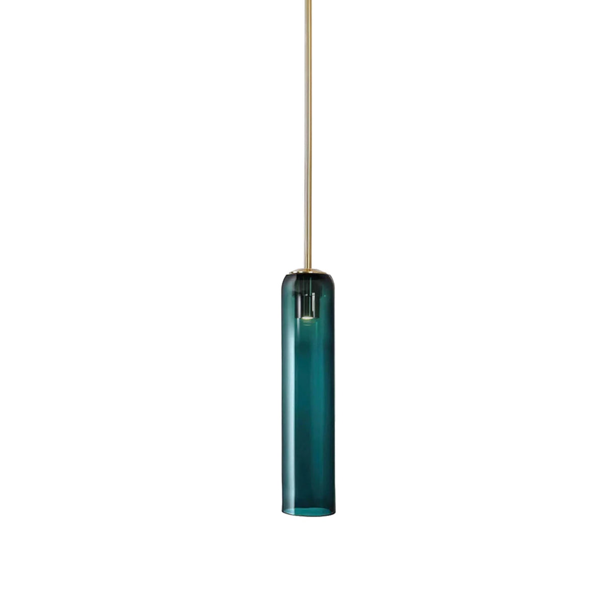 Lampada a sospensione in vetro a tubo lungo