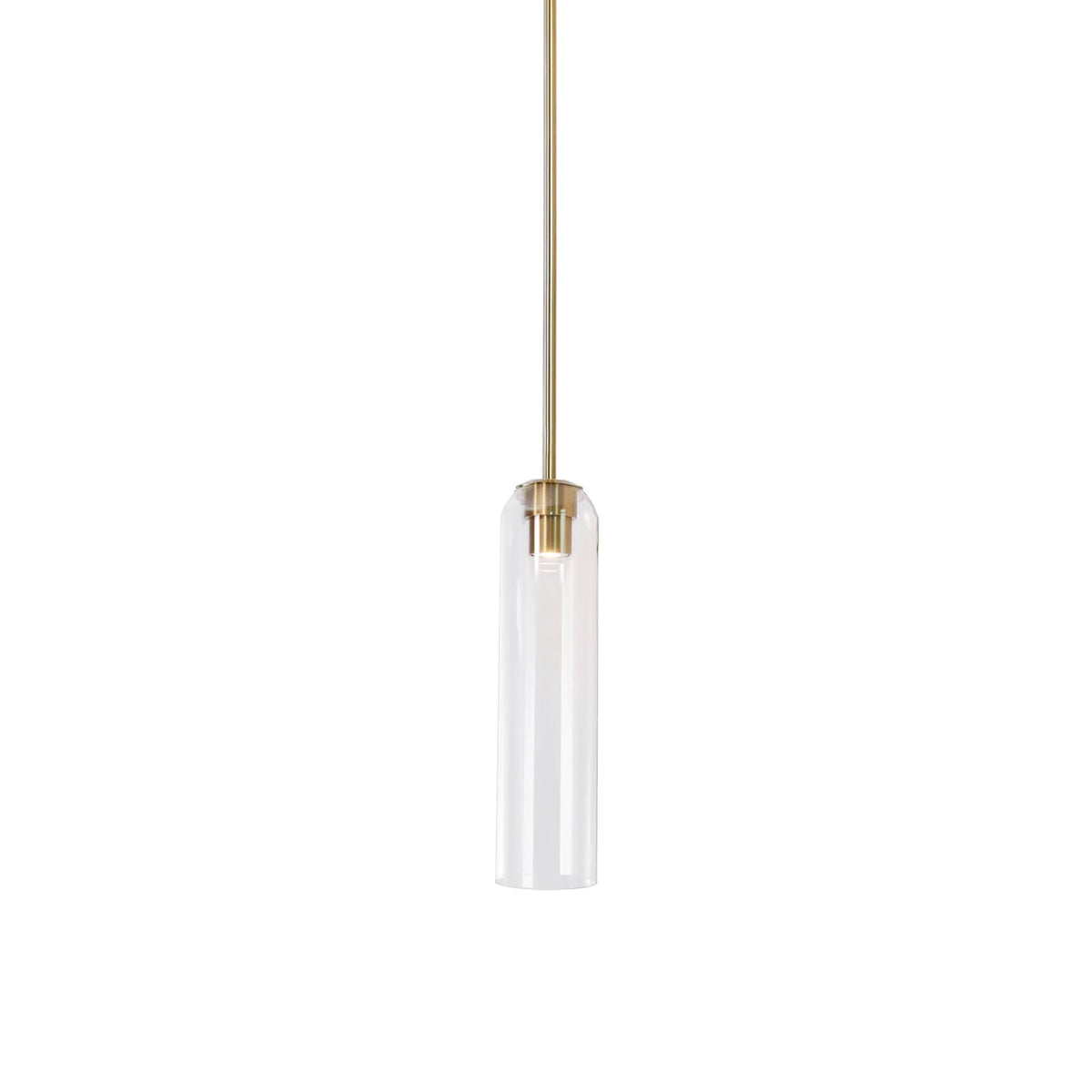 Lampada a sospensione in vetro a tubo lungo