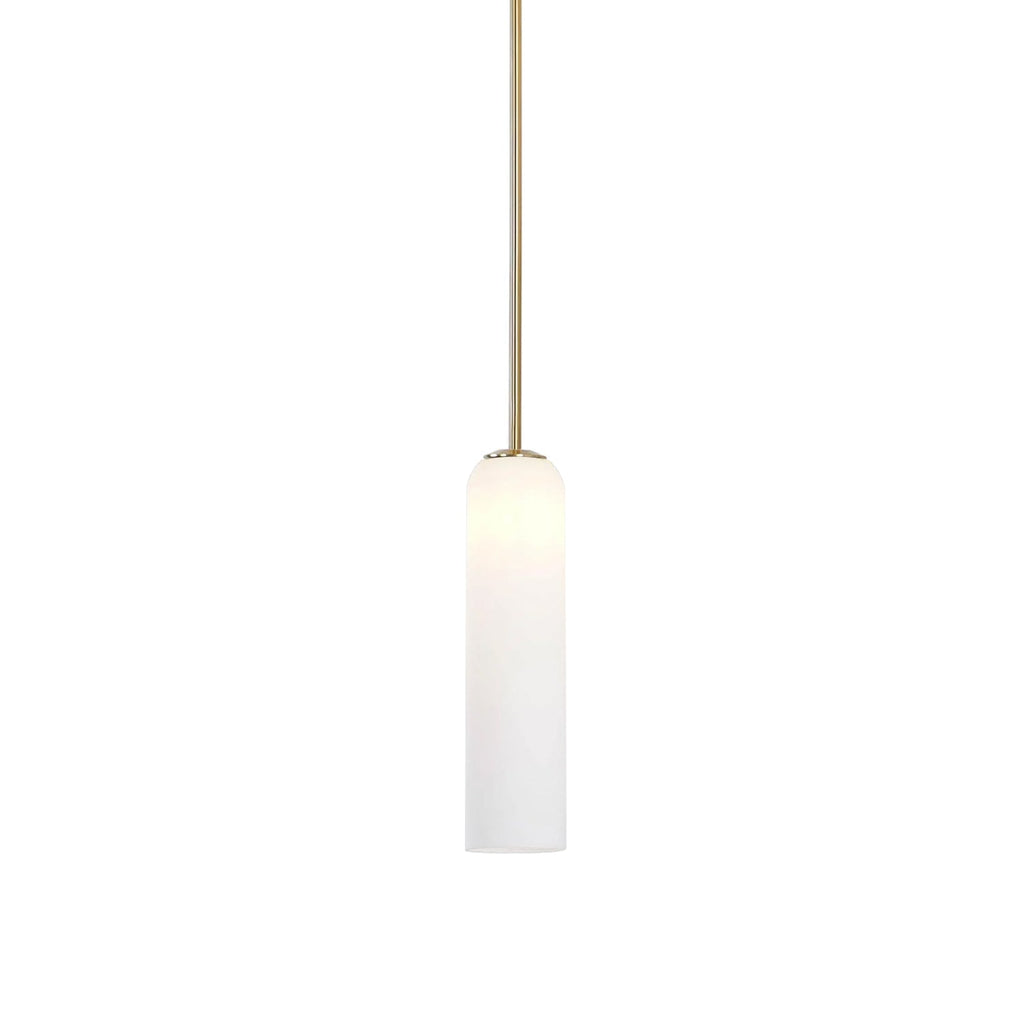 Lampada a sospensione in vetro a tubo lungo