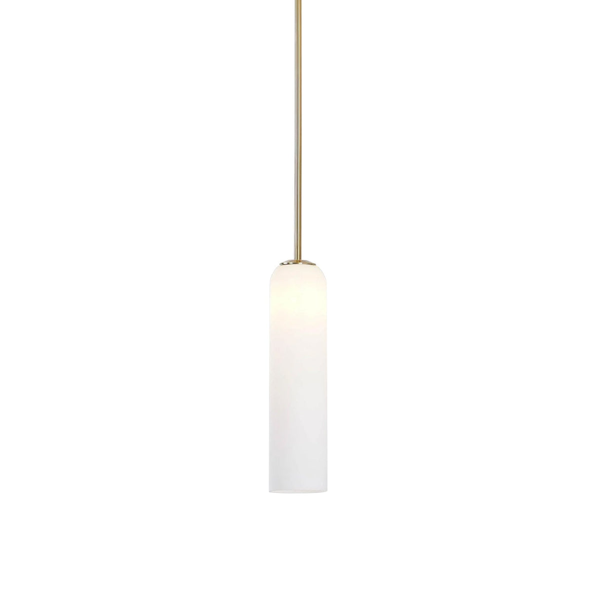 Lampada a sospensione in vetro a tubo lungo