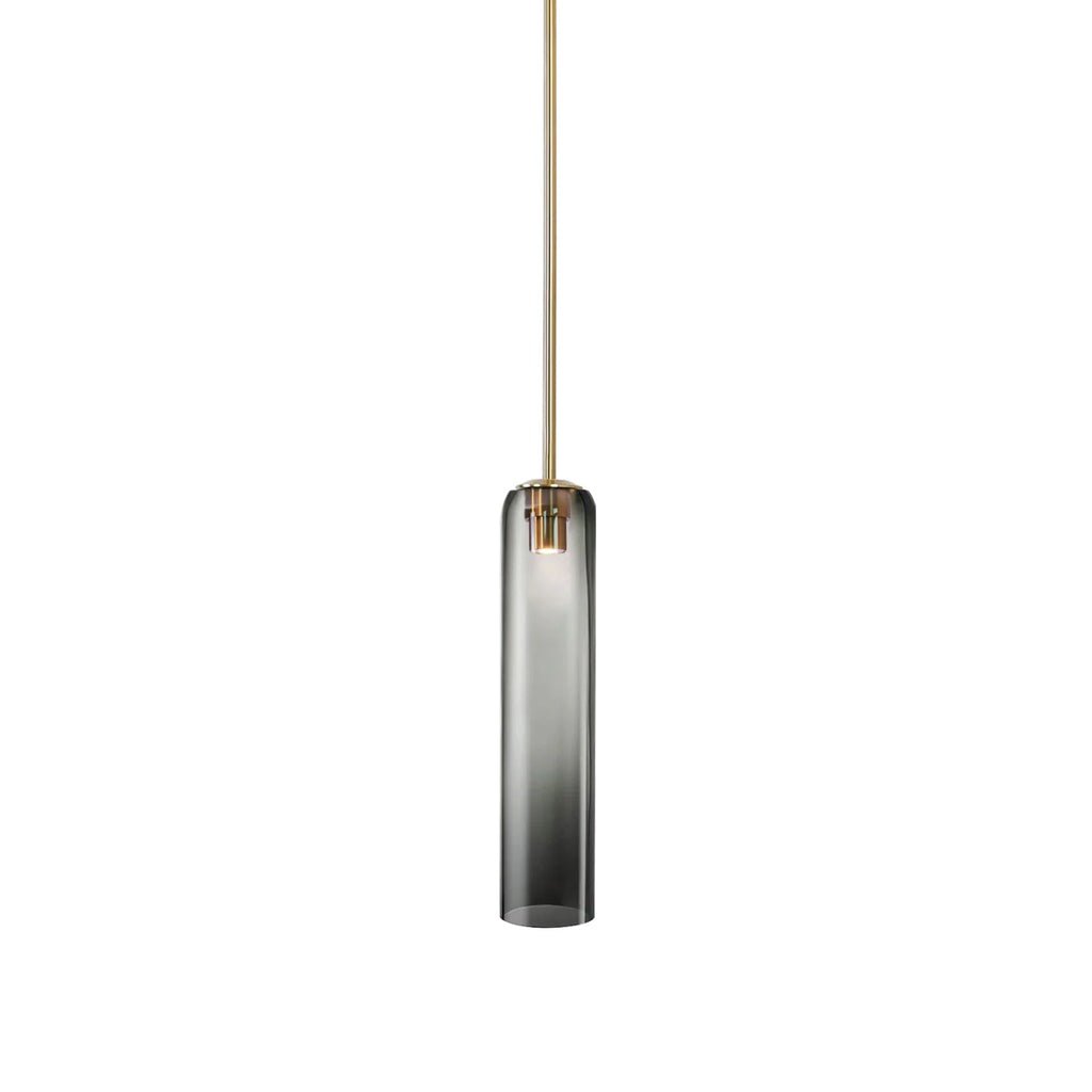 Lampada a sospensione in vetro a tubo lungo