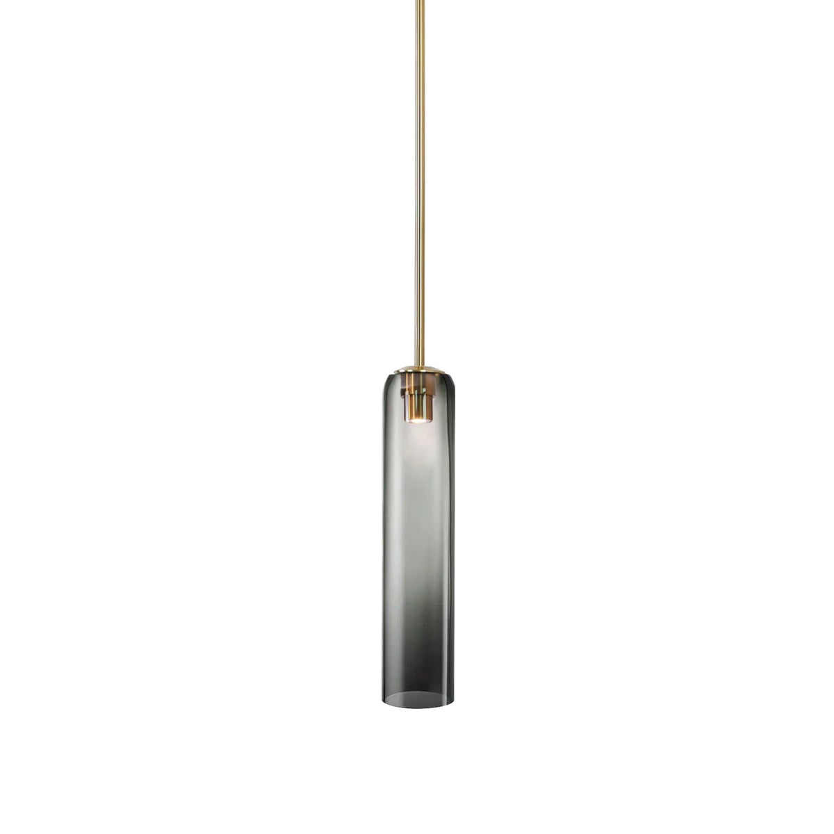 Lampada a sospensione in vetro a tubo lungo