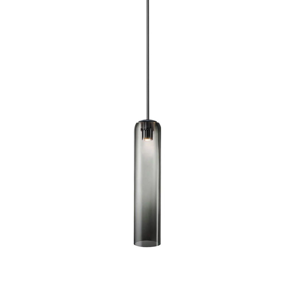 Lampada a sospensione in vetro a tubo lungo