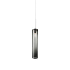 Lampada a sospensione in vetro a tubo lungo