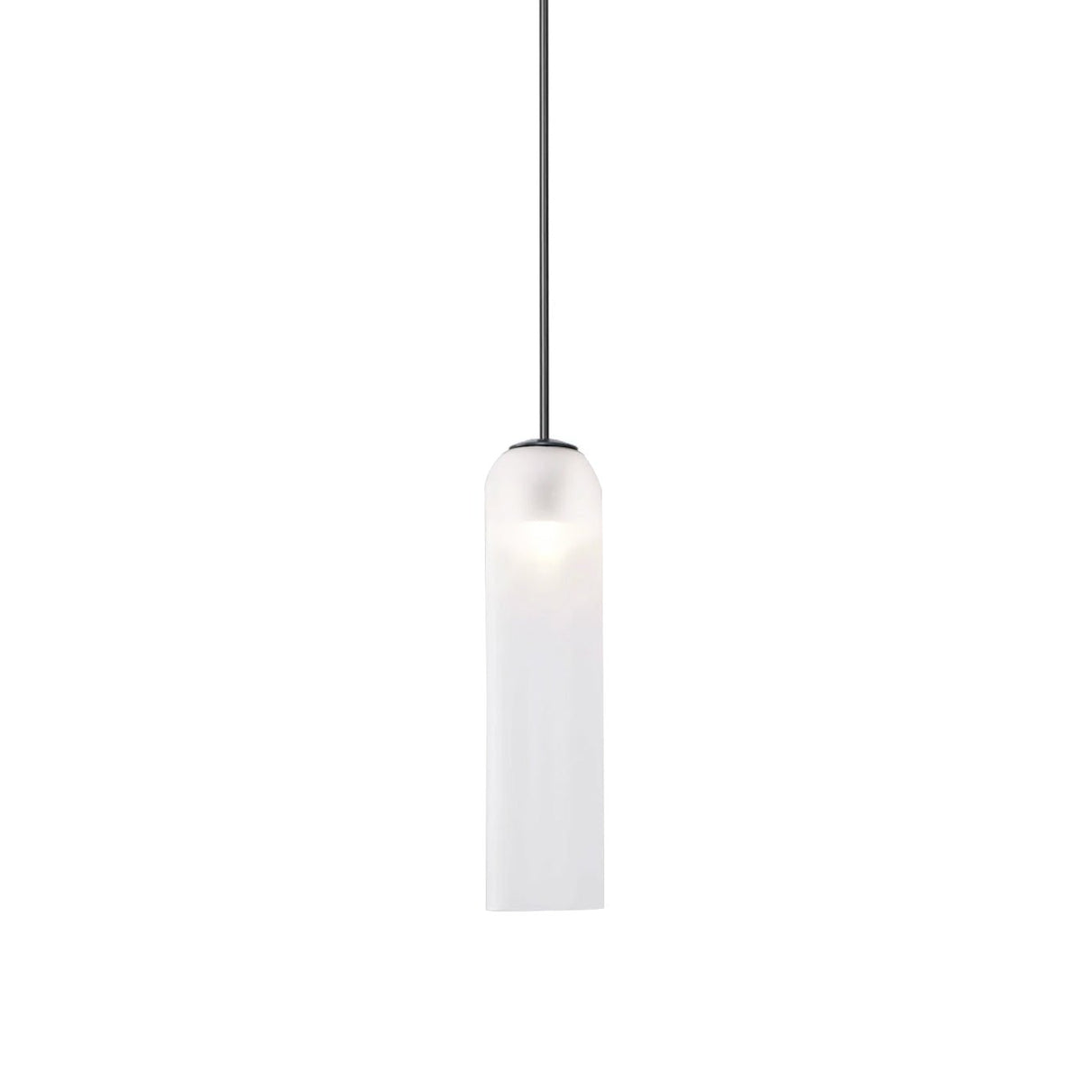 Lampada a sospensione in vetro a tubo lungo