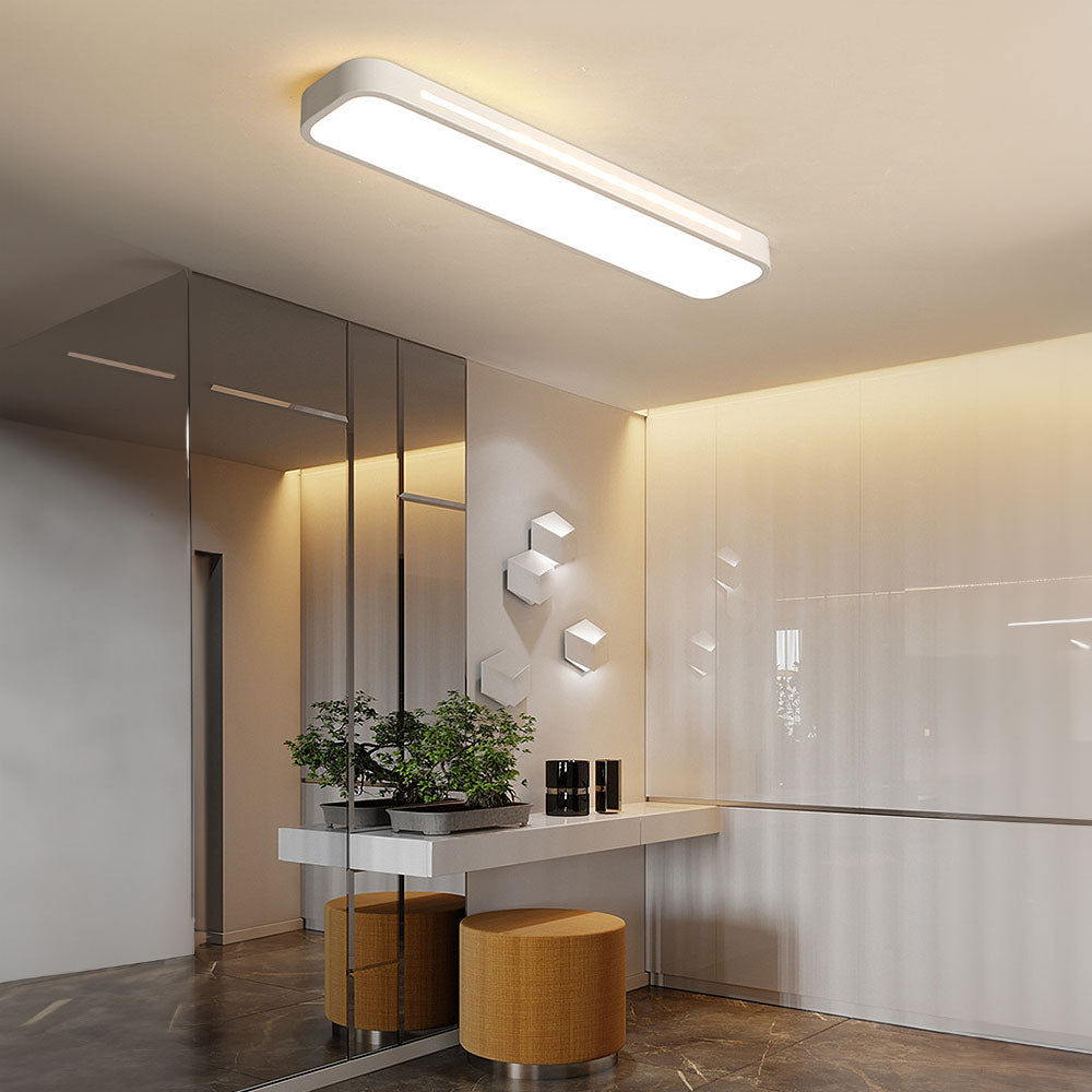 Lampada da soffitto Longus – Ferro & Acrilico – Bianco – 48×58×78 cm – Lampada da soffitto LED moderna per soggiorno