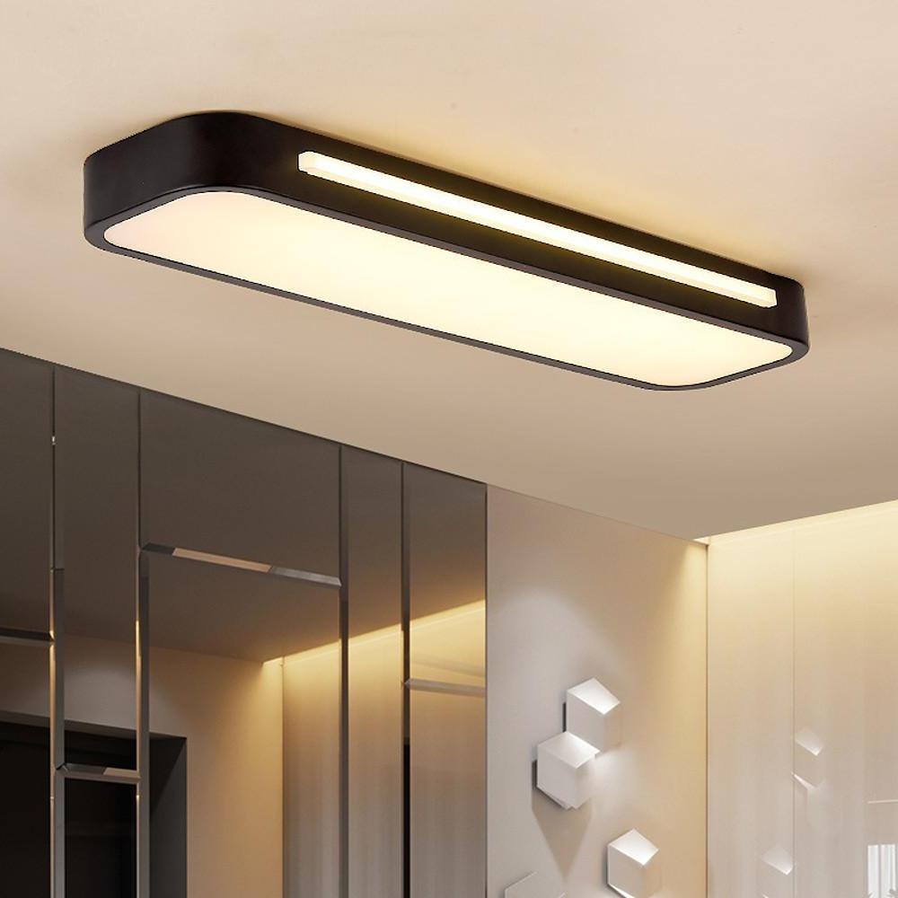 Lampada da soffitto Longus – Ferro & Acrilico – Bianco – 48×58×78 cm – Lampada da soffitto LED moderna per soggiorno