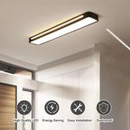 Lampada da soffitto Longus – Ferro & Acrilico – Bianco – 48×58×78 cm – Lampada da soffitto LED moderna per soggiorno