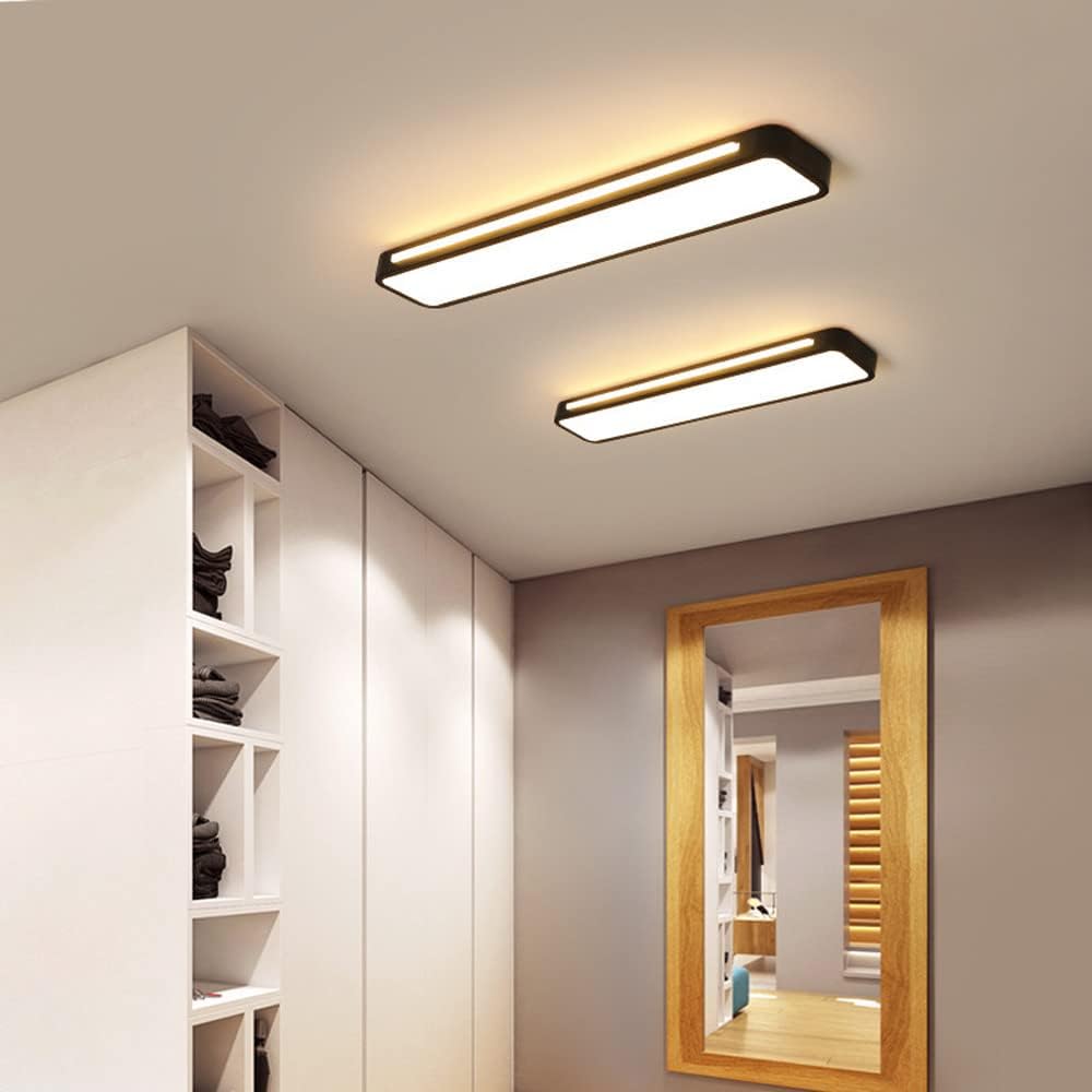 Lampada da soffitto Longus – Ferro & Acrilico – Bianco – 48×58×78 cm – Lampada da soffitto LED moderna per soggiorno