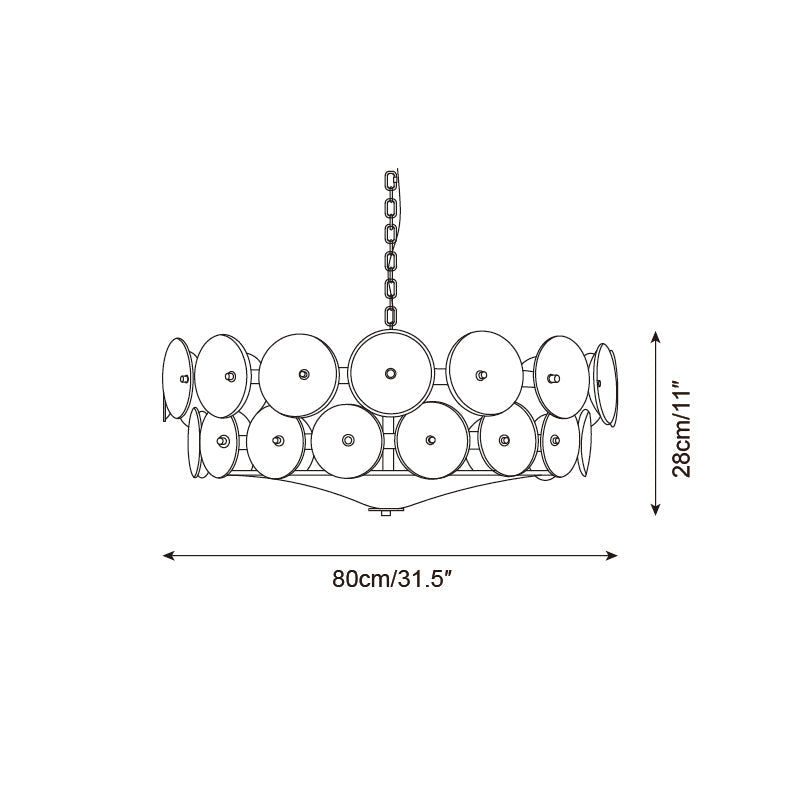 Ventilatore a soffitto in vetro ambra