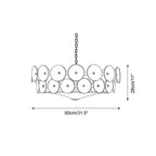 Ventilatore a soffitto in vetro ambra