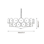 Ventilatore a soffitto in vetro ambra