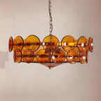 Ventilatore a soffitto in vetro ambra