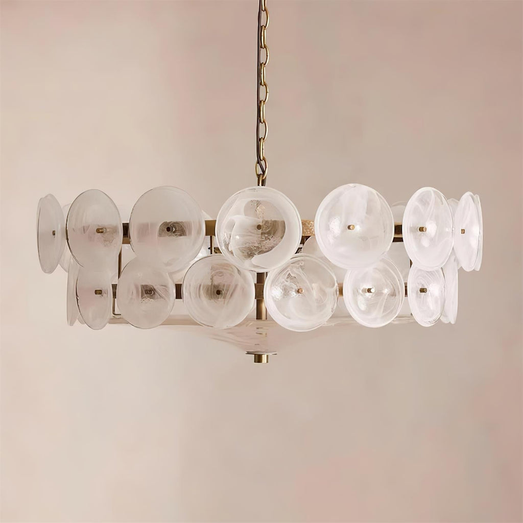 Ventilatore a soffitto in vetro ambra