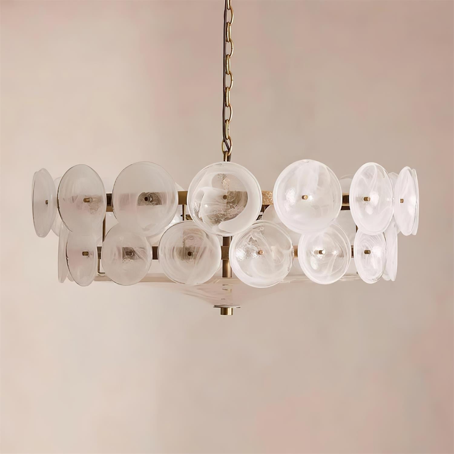 Ventilatore a soffitto in vetro ambra