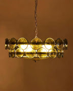 Ventilatore a soffitto in vetro ambra