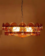 Ventilatore a soffitto in vetro ambra