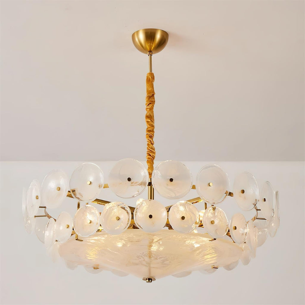 Ventilatore a soffitto in vetro ambra