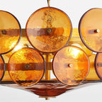 Ventilatore a soffitto in vetro ambra