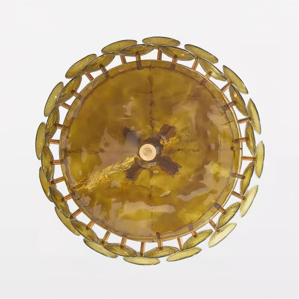 Ventilatore a soffitto in vetro ambra