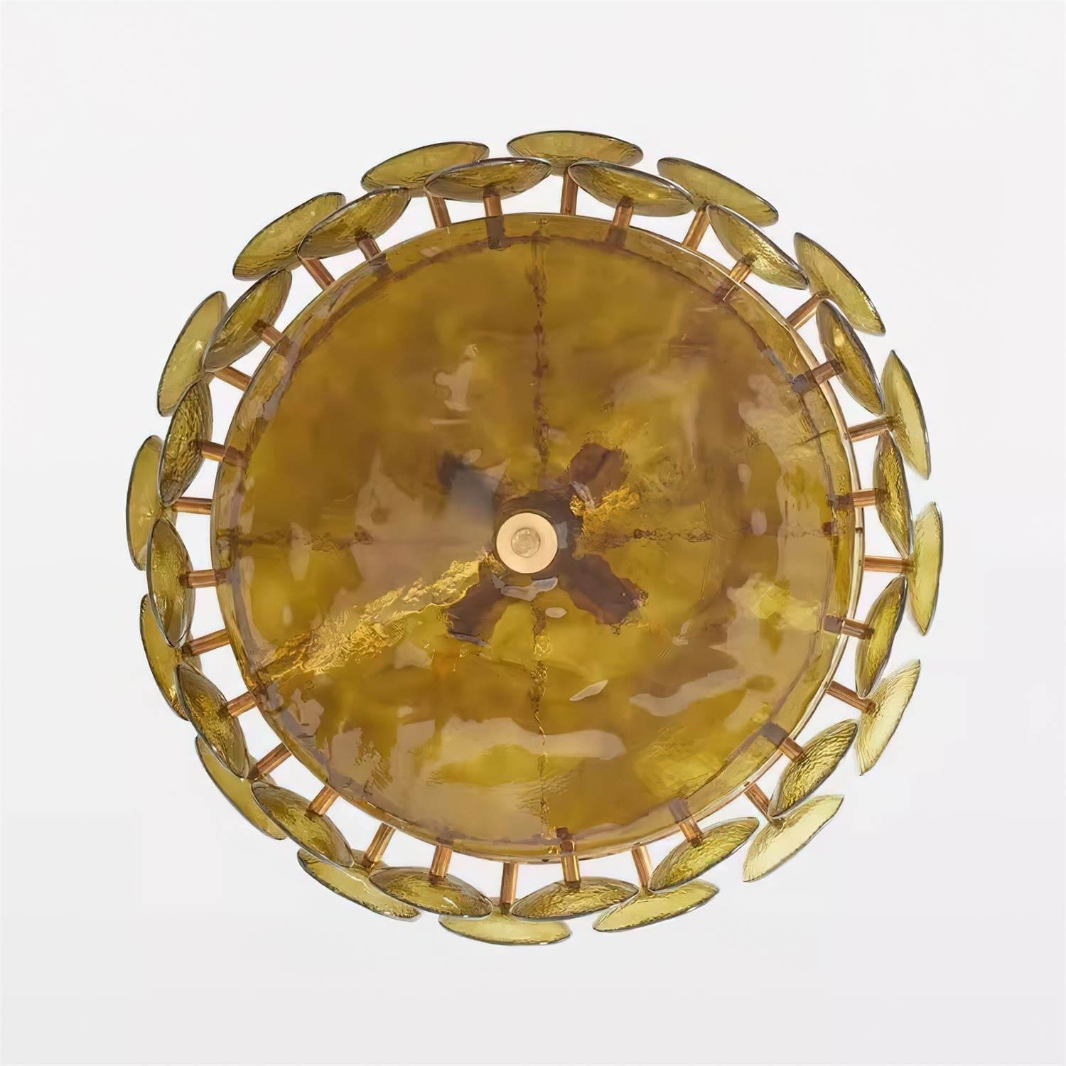 Ventilatore a soffitto in vetro ambra