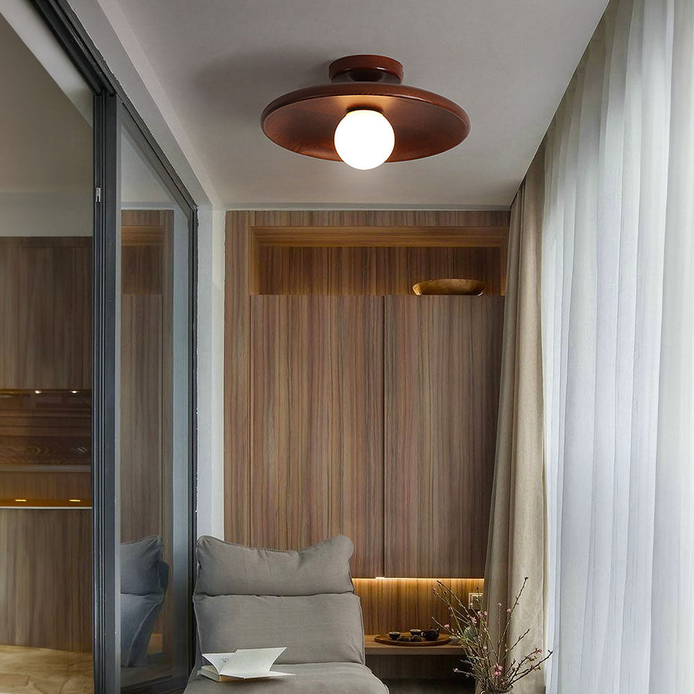 Lampada da soffitto Losnero – Legno – Naturale – Ø18/28/35 cm – Elegante per soggiorno e camera da letto