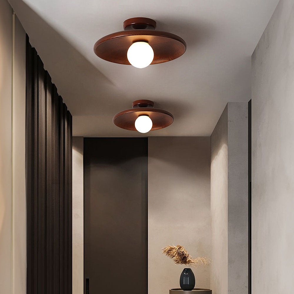 Lampada da soffitto Losnero – Legno – Naturale – Ø18/28/35 cm – Elegante per soggiorno e camera da letto