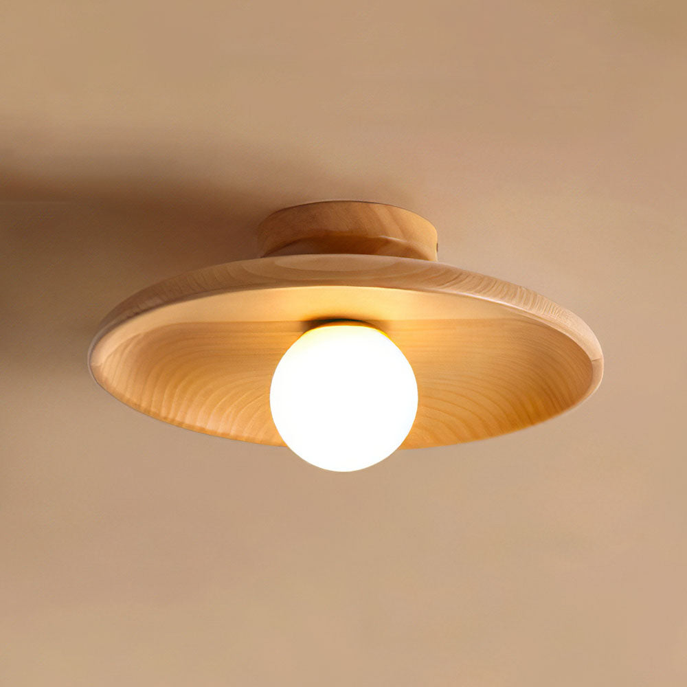 Lampada da soffitto Losnero – Legno – Naturale – Ø18/28/35 cm – Elegante per soggiorno e camera da letto