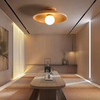 Lampada da soffitto Losnero – Legno – Naturale – Ø18/28/35 cm – Elegante per soggiorno e camera da letto