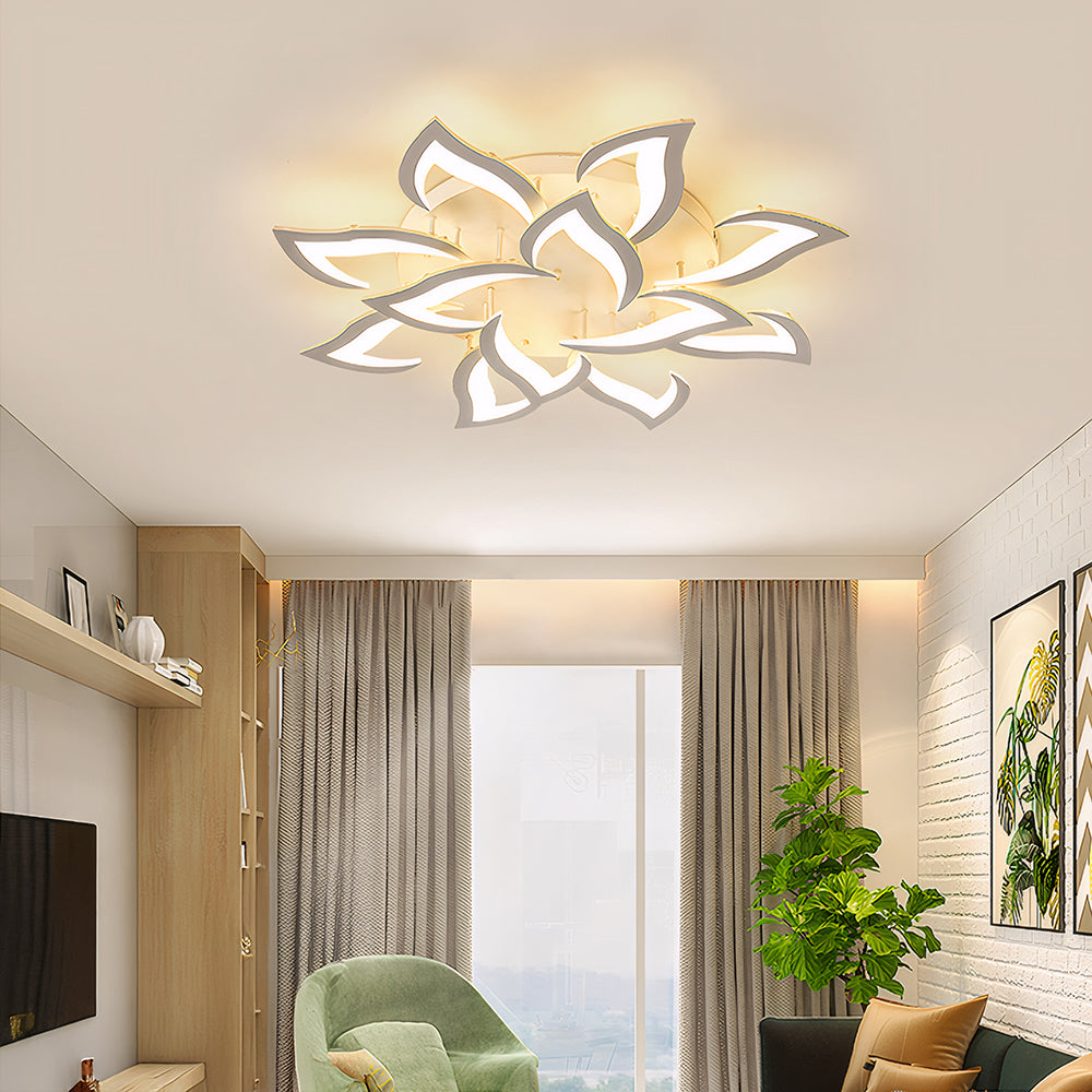Lampada da soffitto Lovela – Metallo & Acrilico – Bianco – Ø 55/66 cm – Design elegante per il soggiorno